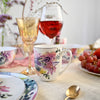 Water Flower  Collection - 16 Piece Dinnerware Set | Service for 4, Fine Bone China | Pink Flower Collection | Perfect for Everyday & Special Occasions | Floral & Fauna, Multicolor, china Set | Bone China | dish set