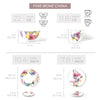 Water Flower  Collection - 16 Piece Dinnerware Set | Service for 4, Fine Bone China | Pink Flower Collection | Perfect for Everyday & Special Occasions | Floral & Fauna, Multicolor, china Set | Bone China | dish set