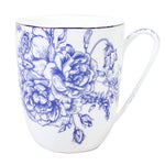 Blue Flower Mug - Set of 4