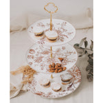 Golden Flower 3-Tier Cake Stand