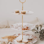 Golden Flower 3-Tier Cake Stand