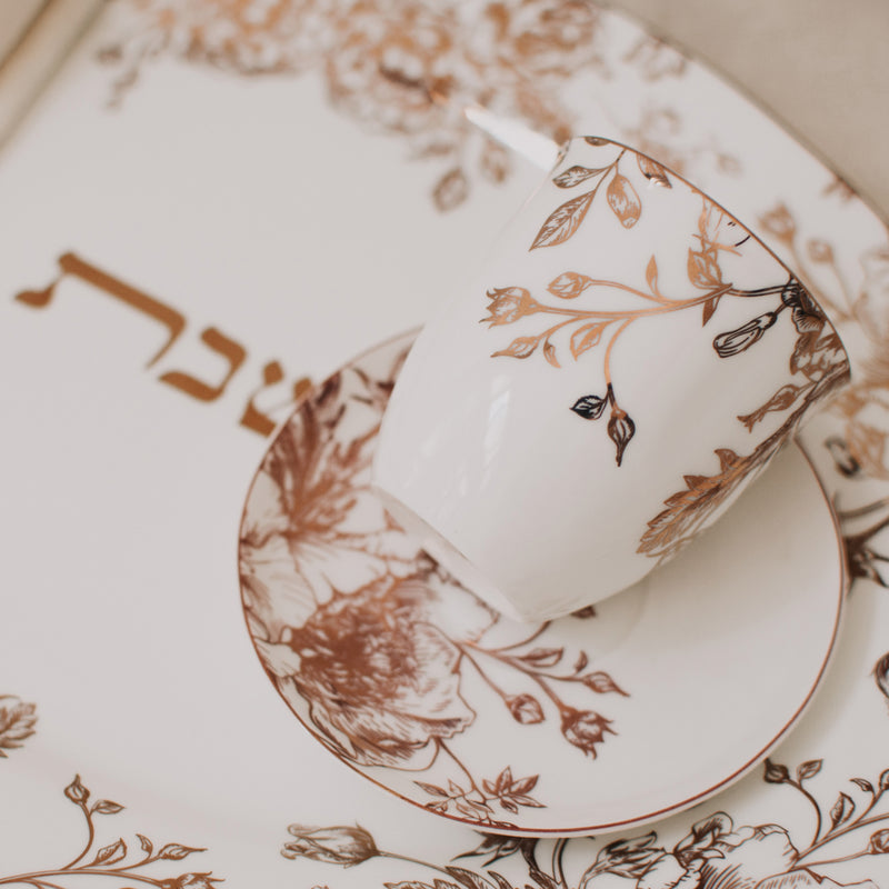 Golden Flower Kiddush Cup