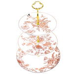 Golden Flower 3-Tier Cake Stand